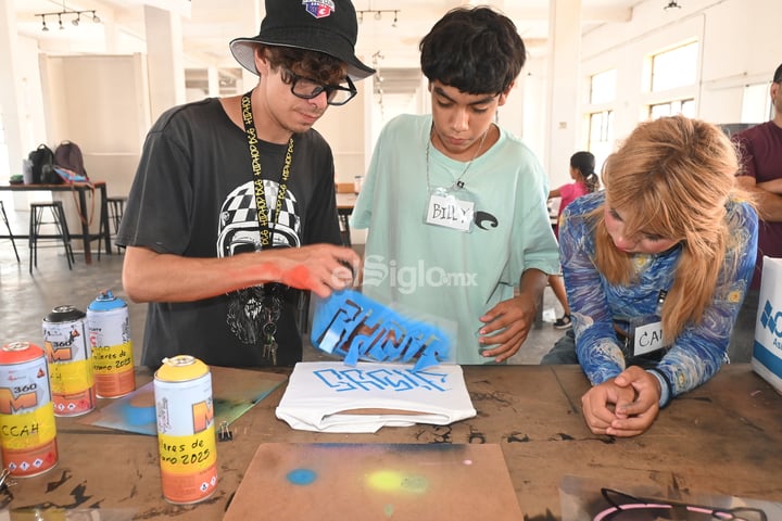 Los une el arte del grafiti a través de taller en Centro Cultural Antigua Harinera