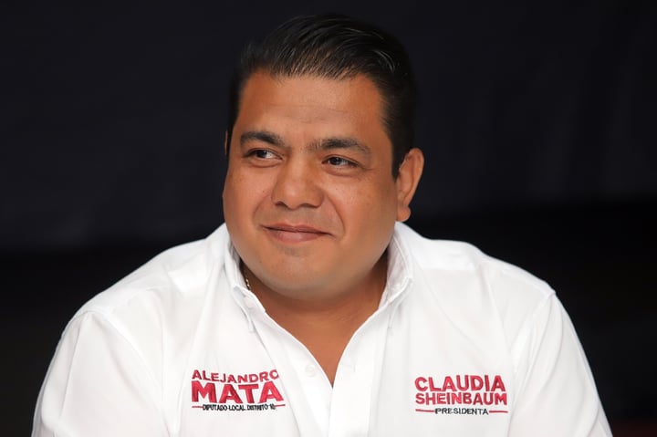 El abanderado por Morena al Distrito 10 local, Alejandro Mata Valadez. (DIANA GONZÁLEZ)