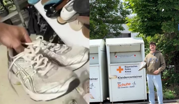 Influencer donó sus zapatos a la Cruz Roja y terminaron donde menos esperaba