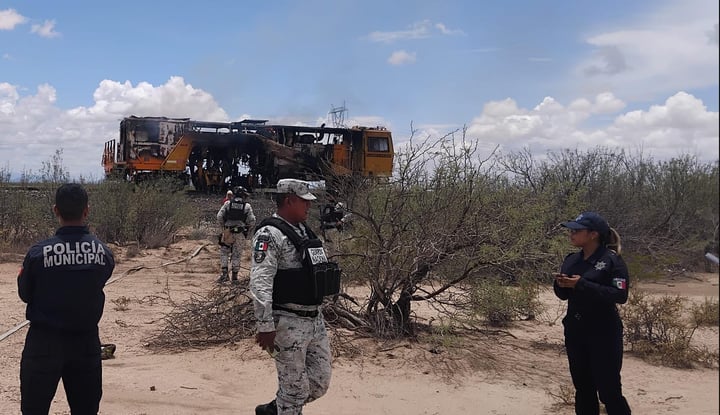 Se incendia máquina del ferrocarril en Mapimí