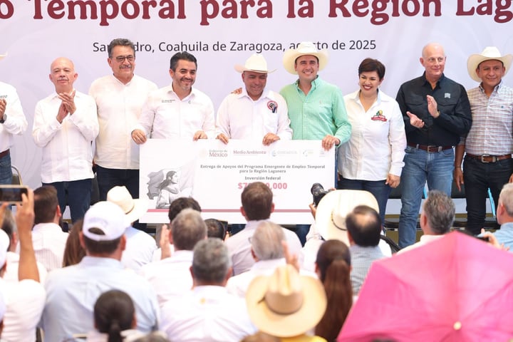 Ponen en marcha el programa de Empleo Temporal para productores de La Laguna. CORTESÍA