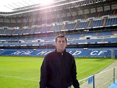 Fernando Rangel Gutiérrez, en el Estadio de Santiago Bernabeu.