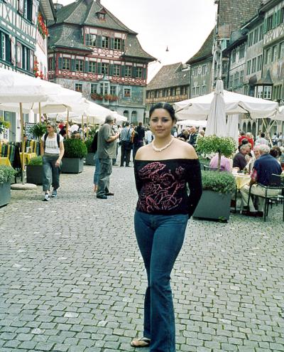 Susana Rangel Ortiz, en un paseo por las calles de Zurich, Suiza.