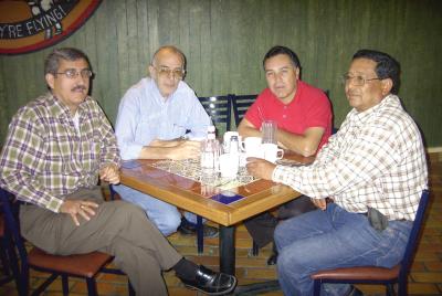 Claudio García, Francisco Urrutia, José Luis Flores y Lucas Ramos