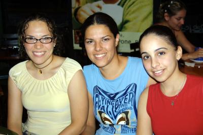 Perla Alfani, Véronica Santos y Georgina Cassani.