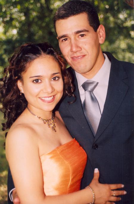 Charo Navarro y Tadeo Flores Cisneros en el banquete de boda de Francisco Xavier y Ale.