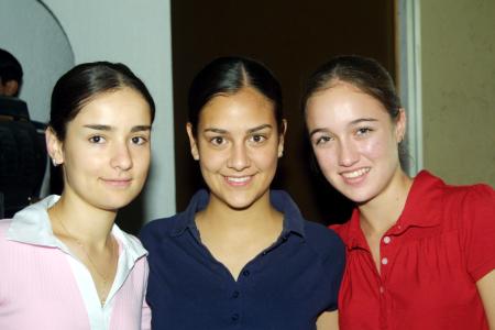 Caty Díaz, Daniela Macías y Bárbara Treviño.