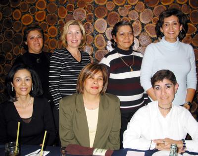 Alicia Duarte, Diana Rivera, Paty Urbina, Rosy Romero, Norma Garza, Lourdes Duarte y Tere Gómez.