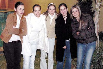 María Elvira Garza, Anabel Allegre, Celina Cepeda, María Angélica Amarante y Meni Villarreal.