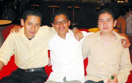 José Alberto Martínez, Manuel Ramírez y José Flores.