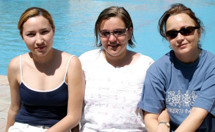 Grecia Agüero, Marisa Acuña y Mary Carmen Aguirre.