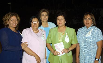 Cuquis Escobedo, Tere Gómez, Hilda Lugo, Yolanda Escobedo y Cuquis Lugo.