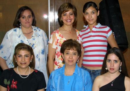 Ileana Gutiérrez de Villarreal, carmelita Lugo de Gutiérrez, Rosy Sordo de Navarrete, Ana Luisa Portales, Nury Ramos Favela y Nury F. de Ramos.