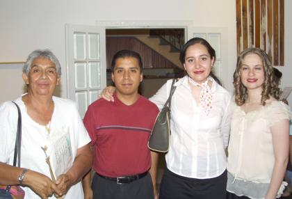 Marcela López, Miguel Canseco, Patricia Hernández y Cristina Treviño.