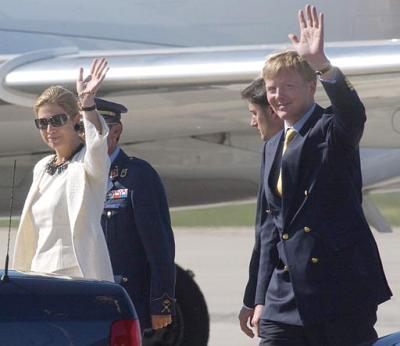 El príncipe holandés Willem Alexander, y su esposa  la princesa Maxima