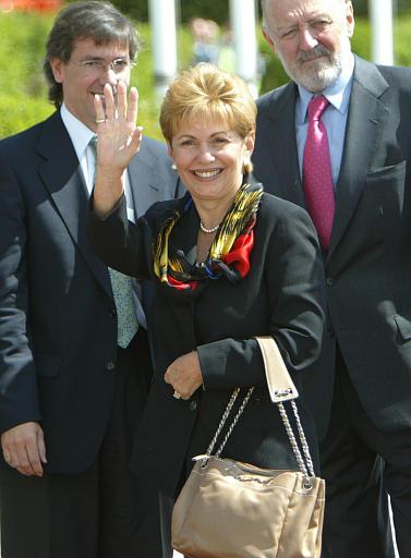 La presidenta de Panamá  Mireya Moscoso