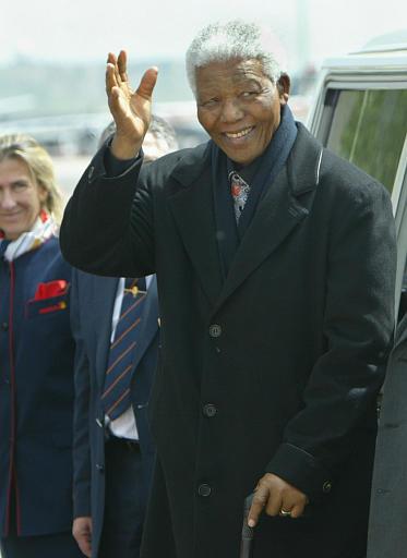 El presidente sudafricano  Nelson Mandela