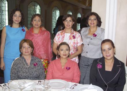 Jaqueline Posadas, Chela Navarro de Posadas, Martha V. de De la O., Martha MArtínez de L., Martha López de Guerra, Norma S. de Ambía y Denisse de Obando.