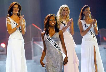 Miss Trinidad y Tobago, Danielle Jones fue una de las cinco finalistas