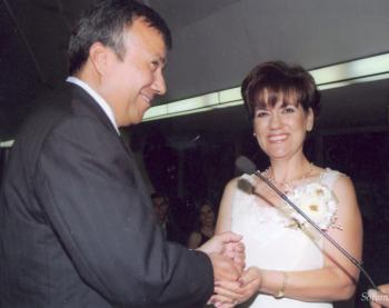 Ing. Jespus Gerardo Torres Taboada y Angélica Padilla el día de su enlace nupcial.