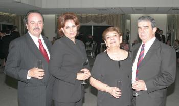 Juan Abusaid Rodríguez, LEticia Barrera de Abusaid, Artemiza Arellano de Helguera y Ramón Helguera.