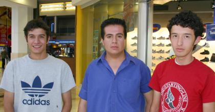 Ricardo Augusto del Valle, Javier Morales y Michel Godínez.