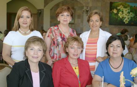 Laurette S. de Aguilera, Bonnie S. de Carrillo, Ángles de García, Leticia de Villarreal, Lucía de Nohra y Lupita de Gutiérrez.