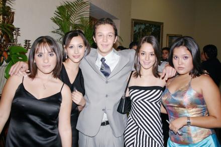 Daniela Gutiérrez, Sofía Fernández, Daniel Rivero, Misha Olmedo y Rocío Villarreal.