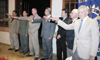 El club Rotario Gómez Lerdo, durante la toma de protesta de la la nueva mesa directiva ellos son., Antonio Gutiérrez, Leopoldo Cervantes, Alejandro Máynez, Jesús Prado, Heladio Acuña, José Llamas y Carlos González.