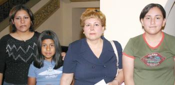 Oralia Díaz de MAchado, Patricia Cruz Samag, Claudia Machado y Karen Díaz, en pasada actividad cultural.