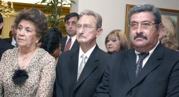 Sergio Berlanga, Bertha de Berlanga y Sergio Berlanga Espinoza, en pasado festejo  social.