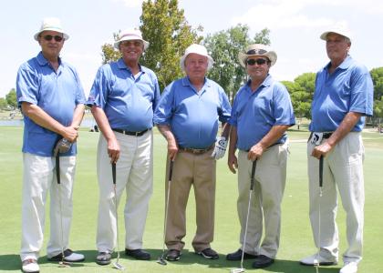 Javier Garza, Filemón Garza, José Treviño, Fernando Fernández y Manuel González