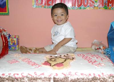 Diego Enrique Juárez en su fiesta con motivo de su primer cumpleaños