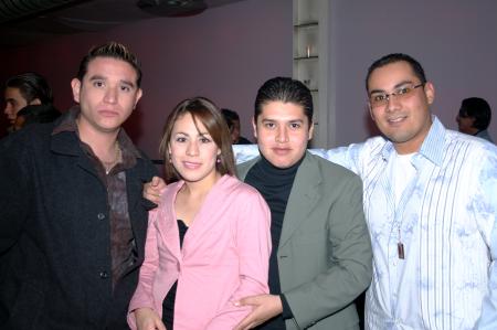 Joel Hernández, Claudia Martínez, Aldo Alvarado y Antonio Véliz .