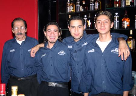 Fidel Juárez, Carlos Cervantes, Víctor Hamdan y  Alfredo Sánchez.