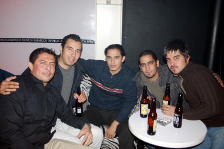 D-Andrés Islas, Víctor Alvarado, Luis Carrillo, Felipe Ramírez e Iván Lara