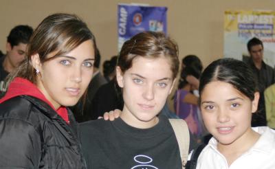 Rosario Salas, Mariana Bohingas y Marcela Jayme