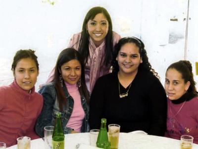 Lucía Mora, Zaira Milán, Tere Mora, Gaby Cassio y Judith Lozano.