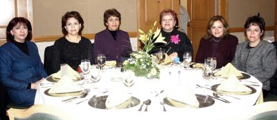 Ema Sánchez, Virginia Borroel, Evangengelina Juárez, Alma Ortiz, Claudia Meléndez y Austraberta Chávez.