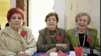 Nena de la Rosa, Yolanda de Aguirre y Raquel de Porras.