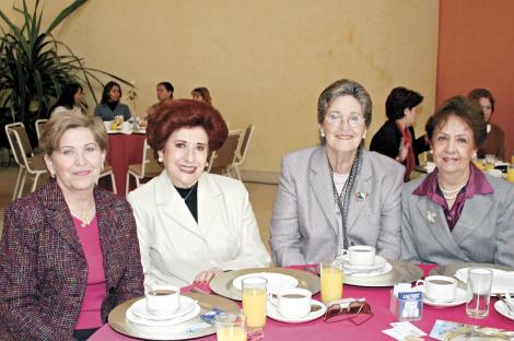 Ana Maria L. De Amarante, Norma Cepeda de Salas, Rosario Maíz de Villareal y Soledad Llamas de Anaya.