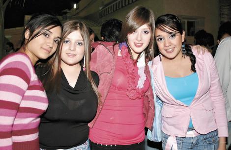 Christiane Cornú, Cristy Contreras, Ana Vicky y Sandra Valencia