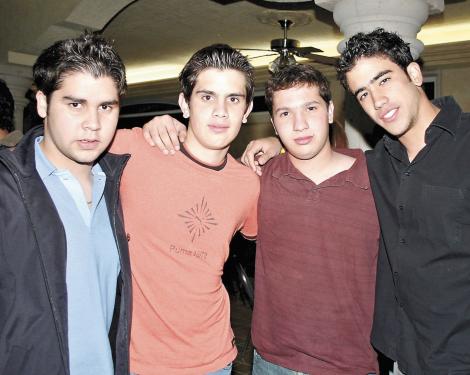 David Ogazón, Emilio Darwich, Alejandro Aguilar y Benjamín Suárez