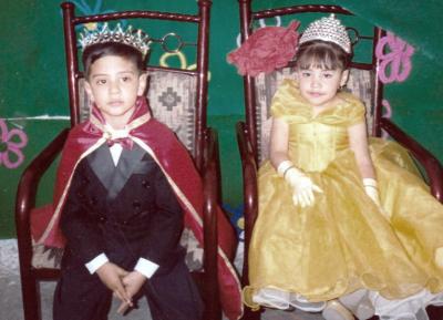 Pequeños reyes del desfile del Día de la Primavera del Jardín de Niños Mi Castillo de Gómez Palacio Durango.