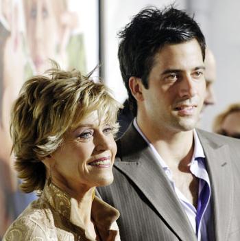 Jane Fonda junto a su hijo Troy Garity.