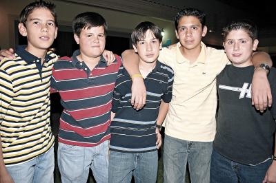 Dario Jiménez, Miguel Mancillas, Fran Herrera, Sergio Gilio y Fer Galván