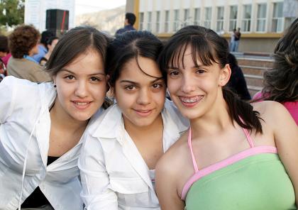 Cristy Cárdenas, Marcela Pedraza y Pamela Gamboa.