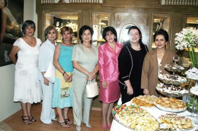 S-Chacha Villarreal, Katy Amarante, Paty Zarzar, Alma Campos, Lupita Maisterrena, Marilú Chávez y Laurencia Martínez, en pasada inauguración