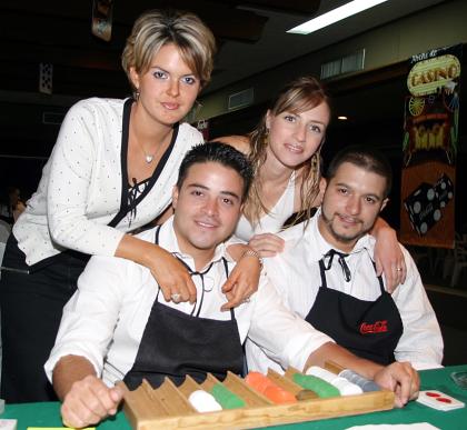 Gaby  y Pablo Armendáriz, Raniero Sambuci y su esposa Ivette