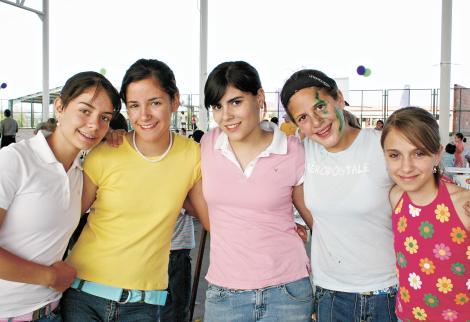 Melissa Pollot, Lety Romo, Luz Ma Ramírez, Andrea Martínez y Aranza Bracho